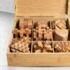 Handcrafted Wooden Brain Teaser Set G1 – Elegance Meets Challenge