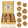 Handcrafted Wooden Brain Teaser Set G2 – Elegance Meets Challenge