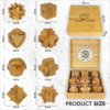 Handcrafted Wooden Brain Teaser Set G2 – Elegance Meets Challenge