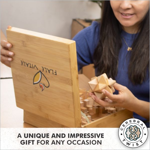 Handcrafted Wooden Brain Teaser Set G2 – Elegance Meets Challenge